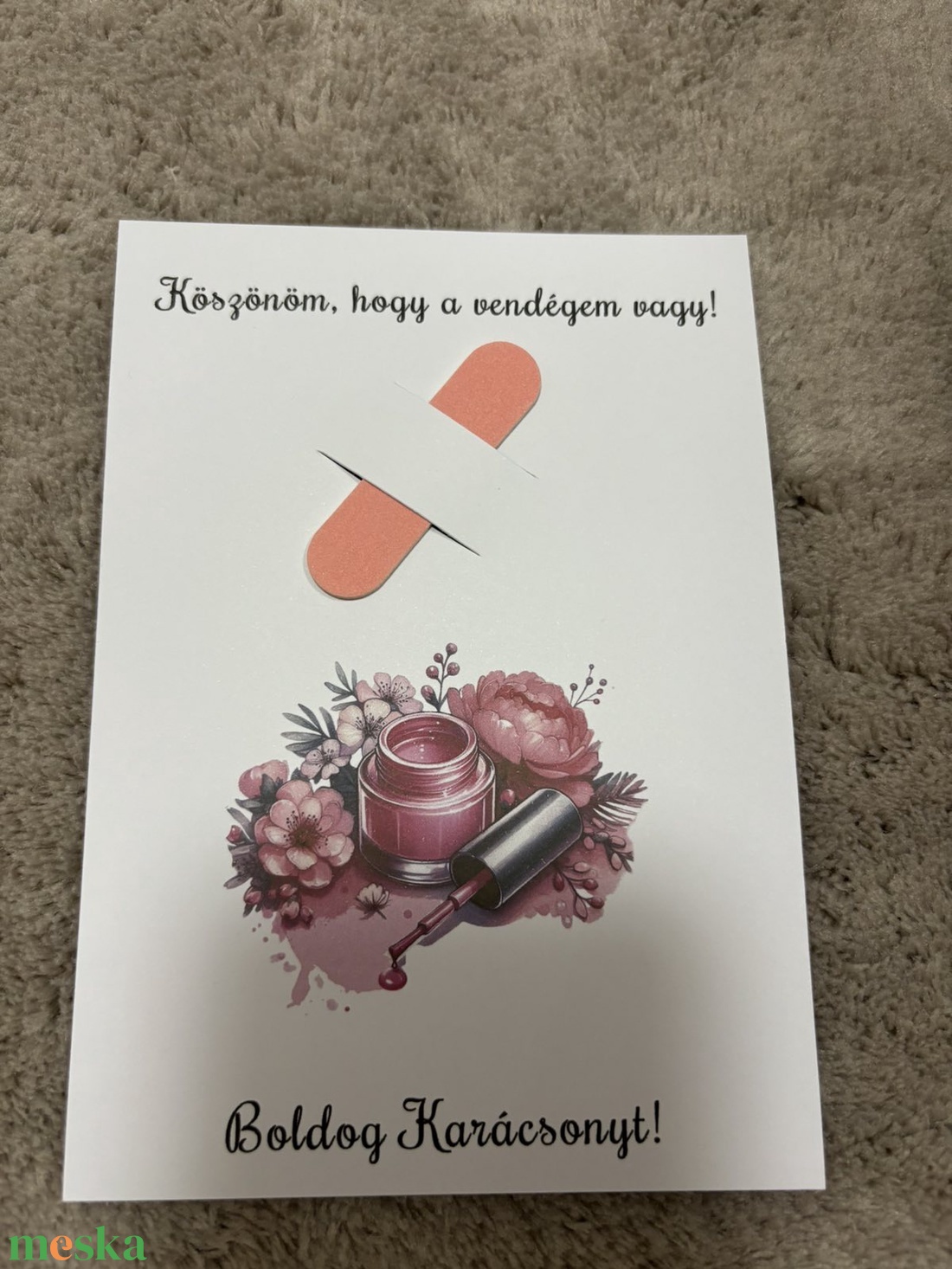 Vendégajándék - műkörmösöknek körömreszelővel - karácsony - karácsonyi ajándékozás - karácsonyi képeslap, üdvözlőlap, ajándékkísérő - Meska.hu Vendégajándék - műkörmösöknek körömreszelővel - karácsony - karácsonyi ajándékozás - karácsonyi képeslap, üdvözlőlap, ajándékkísérő - Meska.hu