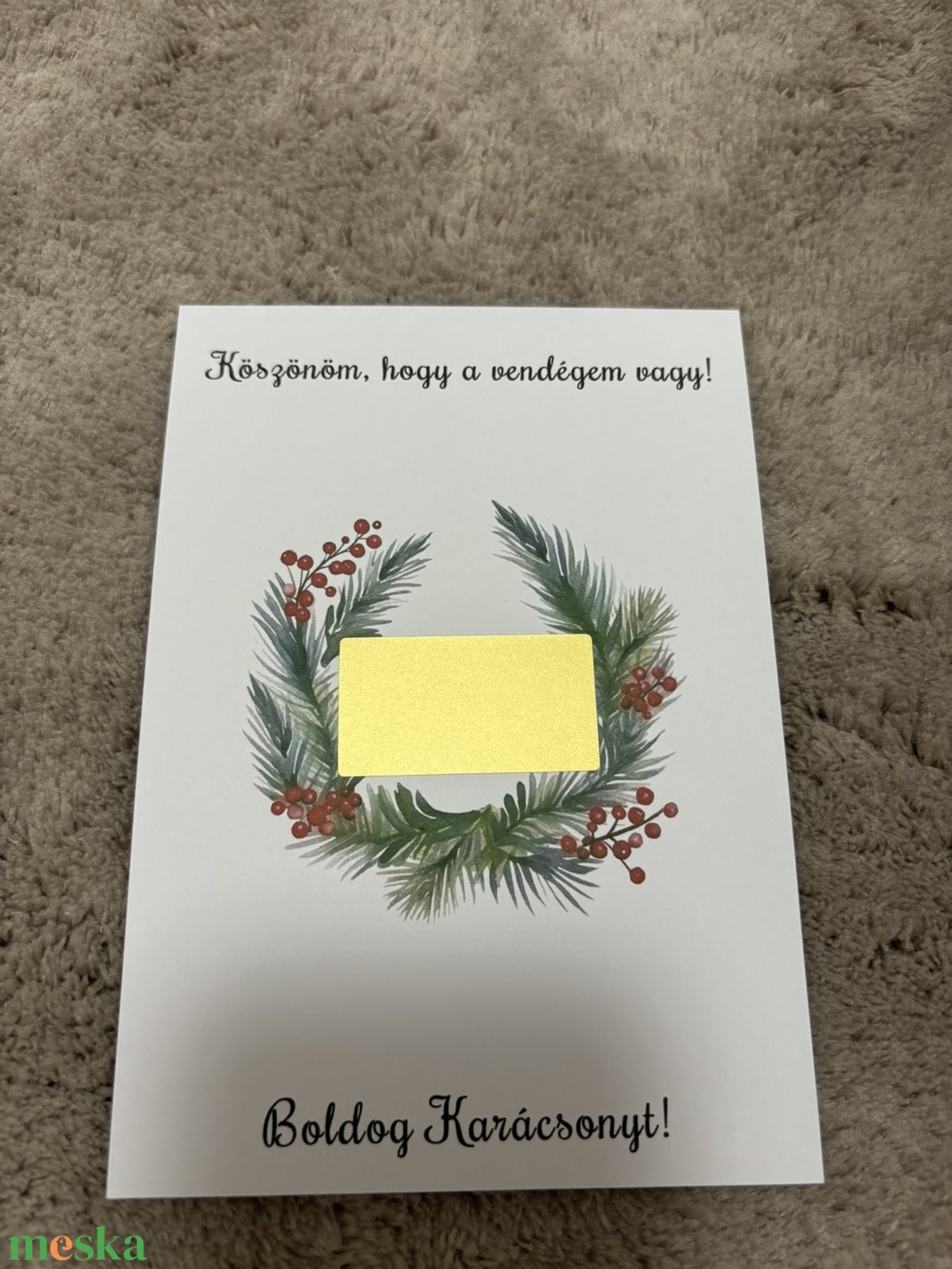 Vendégajándék - karácsonyi koszorú kaparós felülettel! - Saját szöveg kérhető a kaparós felület alá! - karácsony - karácsonyi ajándékozás - karácsonyi képeslap, üdvözlőlap, ajándékkísérő - Meska.hu Vendégajándék - karácsonyi koszorú kaparós felülettel! - Saját szöveg kérhető a kaparós felület alá! - karácsony - karácsonyi ajándékozás - karácsonyi képeslap, üdvözlőlap, ajándékkísérő - Meska.hu