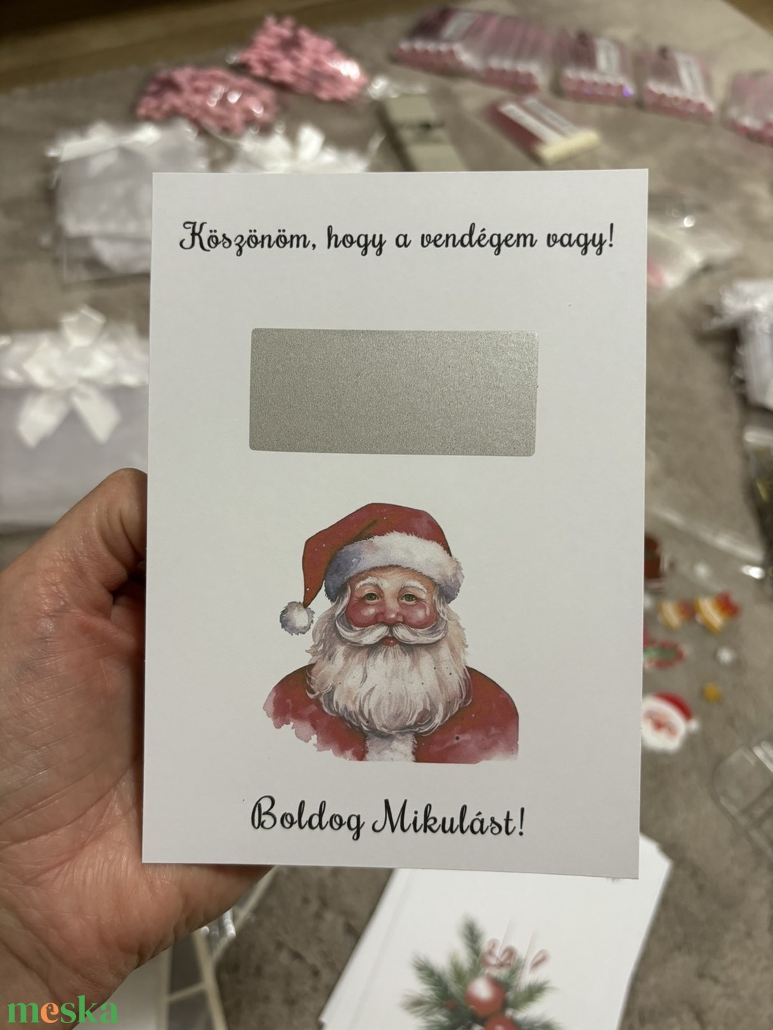 Vendégajándék Mikulásra - kaparós felülettel! - Saját szöveg kérhető a kaparós felület alá! - karácsony - karácsonyi ajándékozás - karácsonyi képeslap, üdvözlőlap, ajándékkísérő - Meska.hu Vendégajándék Mikulásra - kaparós felülettel! - Saját szöveg kérhető a kaparós felület alá! - karácsony - karácsonyi ajándékozás - karácsonyi képeslap, üdvözlőlap, ajándékkísérő - Meska.hu
