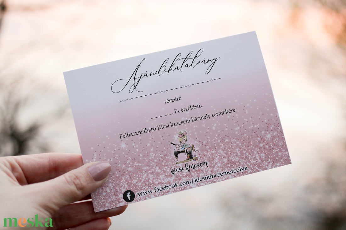 Ajándékutalvány - csillogós rosegold - saját adatokkal kérhető! - otthon & életmód - papír, írószer - egyedi szerkesztés - Meska.hu Ajándékutalvány - csillogós rosegold - saját adatokkal kérhető! - otthon & életmód - papír, írószer - egyedi szerkesztés - Meska.hu