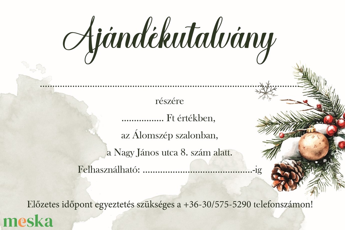 Ajándékutalvány - Karácsony - otthon & életmód - papír, írószer - egyedi szerkesztés - Meska.hu Ajándékutalvány - Karácsony - otthon & életmód - papír, írószer - egyedi szerkesztés - Meska.hu
