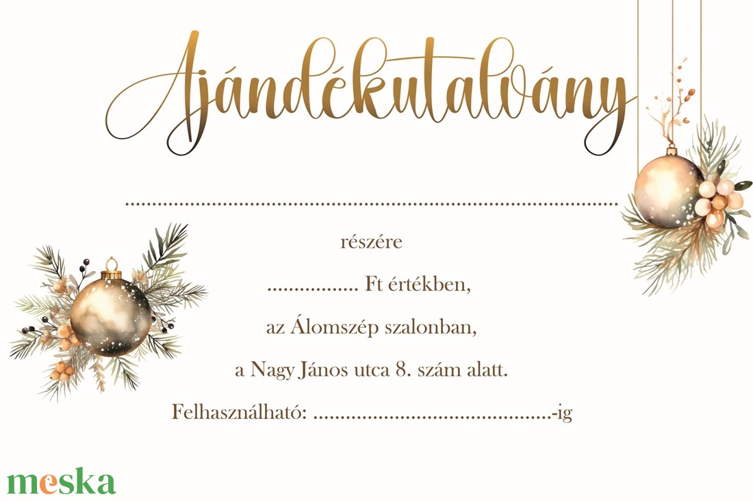 Ajándékutalvány - Karácsony - otthon & életmód - papír, írószer - egyedi szerkesztés - Meska.hu Ajándékutalvány - Karácsony - otthon & életmód - papír, írószer - egyedi szerkesztés - Meska.hu