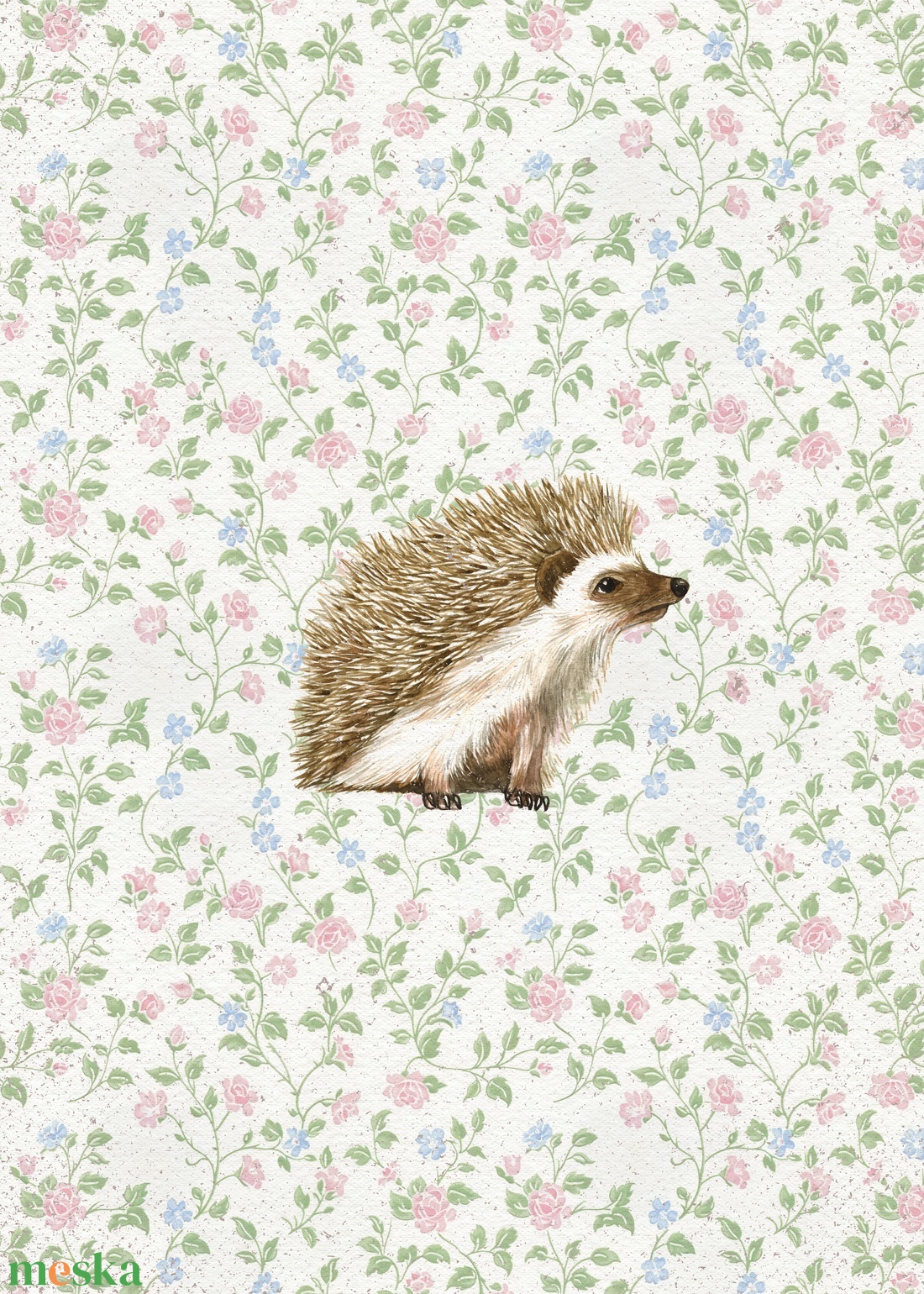 Baba/Gyermekszoba falikép - Vintage - Süni úrfi (V3) - otthon & életmód - babaszoba, gyerekszoba - babaszoba kép - Meska.hu