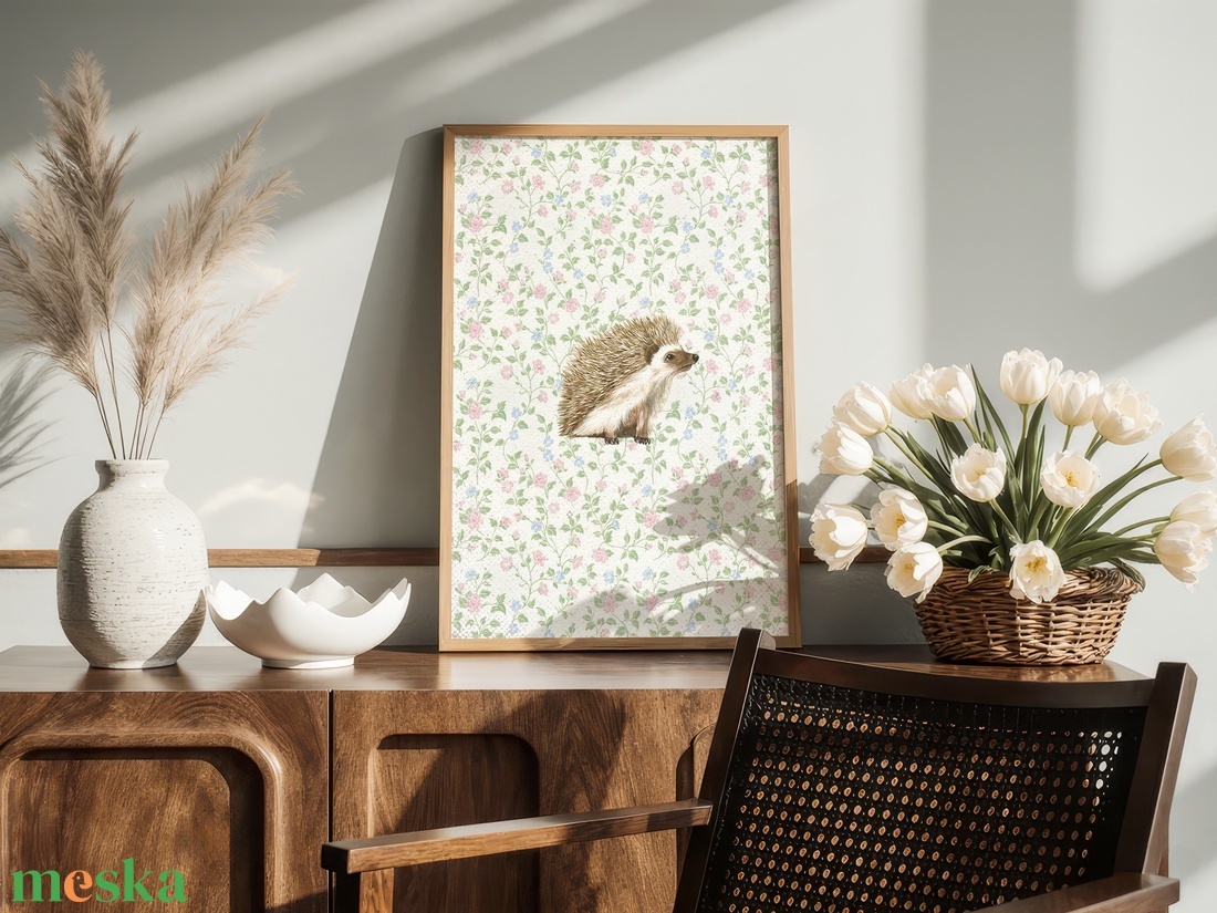 Baba/Gyermekszoba falikép - Vintage - Süni úrfi (V3) - otthon & életmód - babaszoba, gyerekszoba - babaszoba kép - Meska.hu