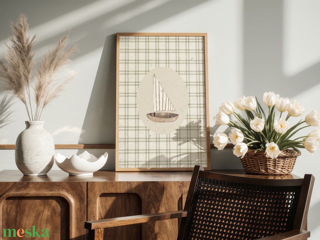 Baba/Gyermekszoba falikép - Vintage - Kis vitorlás (V5) - otthon & életmód - babaszoba, gyerekszoba - babaszoba kép - Meska.hu