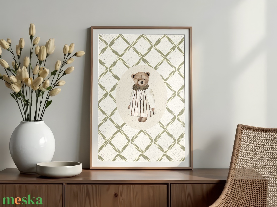 Baba/Gyermekszoba falikép - Vintage - Maci néni (V8) - otthon & életmód - babaszoba, gyerekszoba - babaszoba kép - Meska.hu