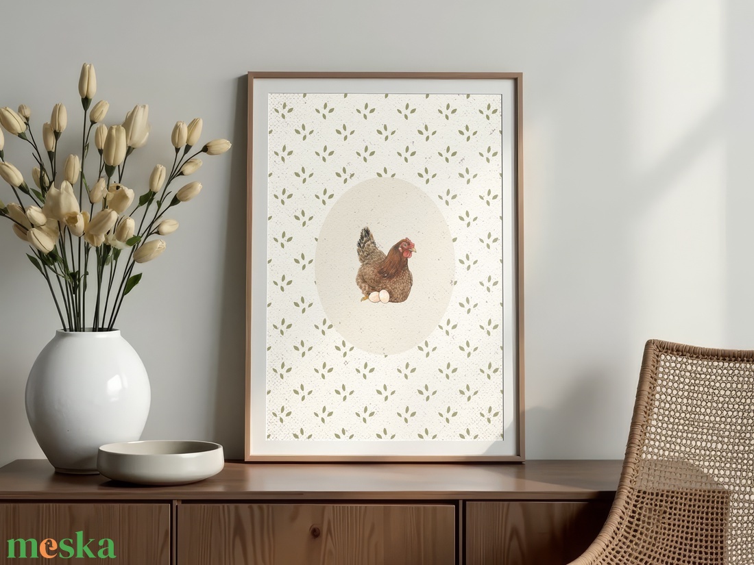Baba/Gyermekszoba falikép - Vintage - Tyúkanyó (V10) - otthon & életmód - babaszoba, gyerekszoba - babaszoba kép - Meska.hu