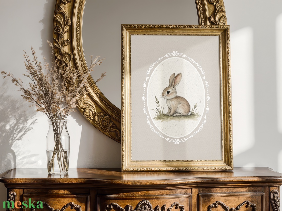 Baba/Gyermekszoba falikép - Vintage - Pufi fülek (V14) - otthon & életmód - babaszoba, gyerekszoba - babaszoba kép - Meska.hu