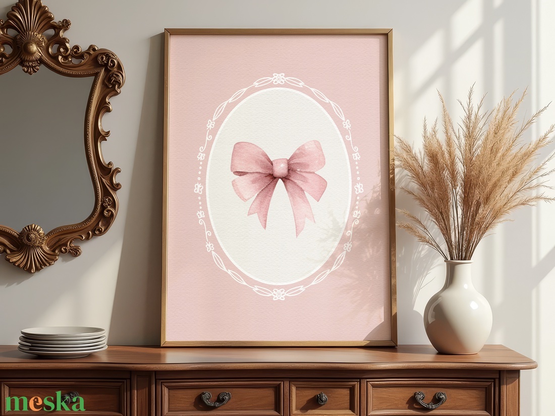 Baba/Gyermekszoba falikép - Vintage - Tündér masni (V17) - otthon & életmód - babaszoba, gyerekszoba - babaszoba kép - Meska.hu