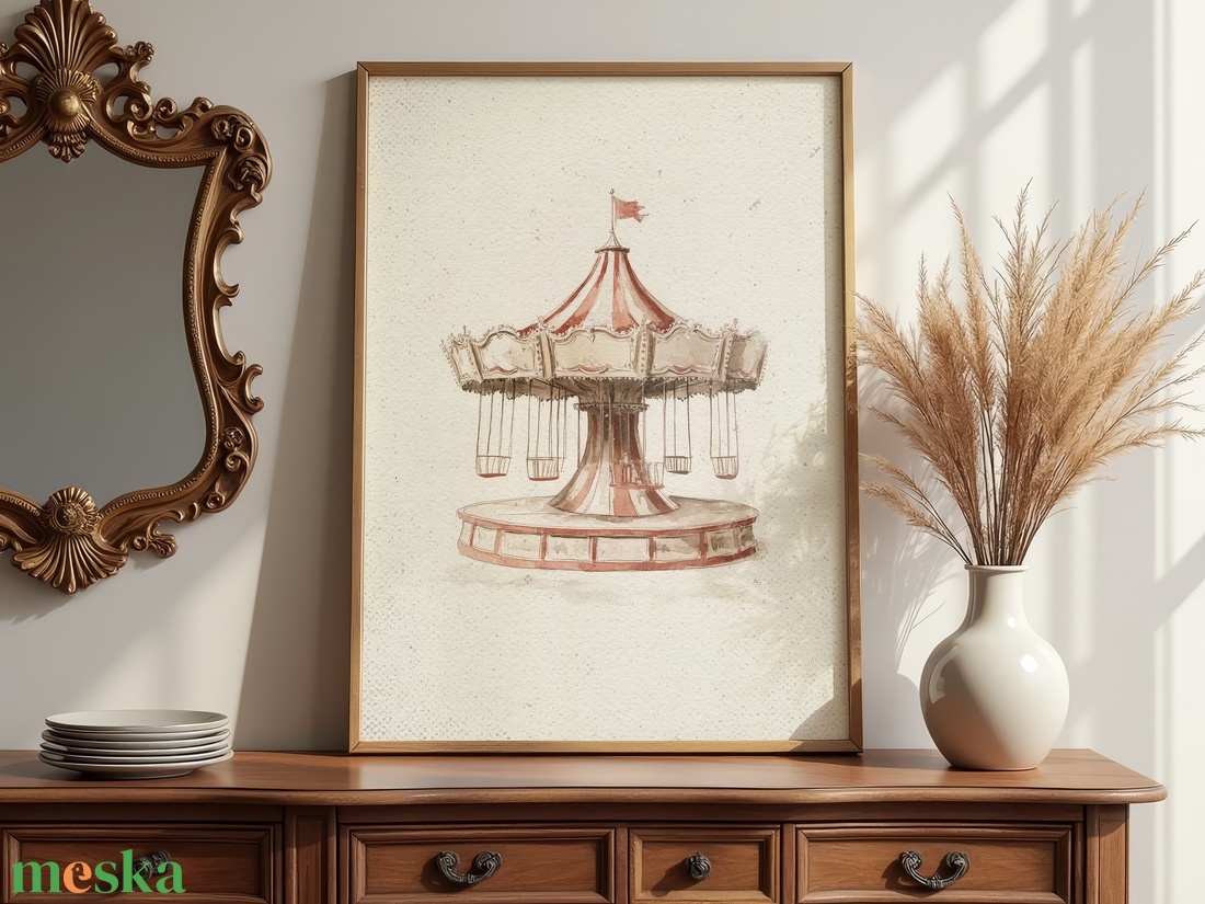 Baba/Gyermekszoba falikép - Vintage - Móka (V22) - otthon & életmód - babaszoba, gyerekszoba - babaszoba kép - Meska.hu