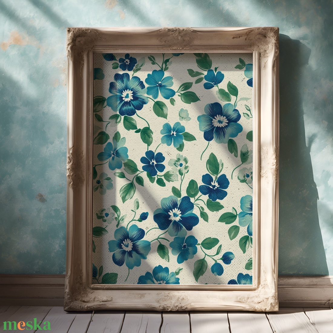 Baba/Gyermekszoba falikép - Vintage - Kék szép (V30) - otthon & életmód - babaszoba, gyerekszoba - babaszoba kép - Meska.hu