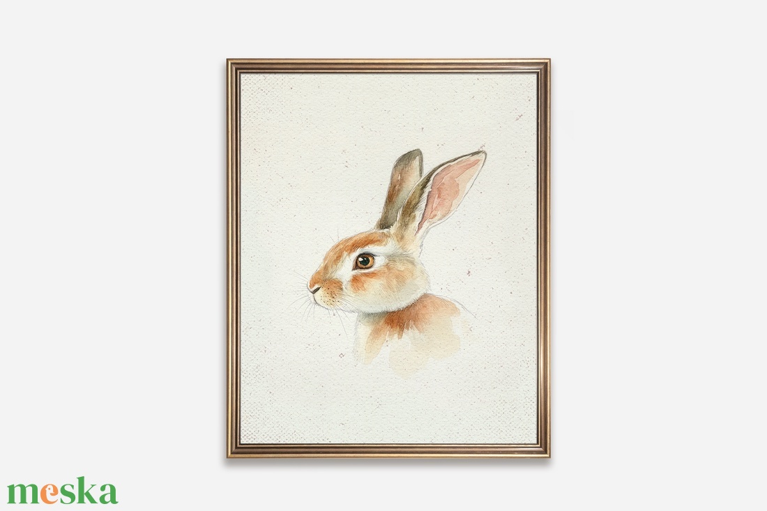 Baba/Gyermekszoba falikép - Vintage - Nyuszifül (V34) - otthon & életmód - babaszoba, gyerekszoba - babaszoba kép - Meska.hu