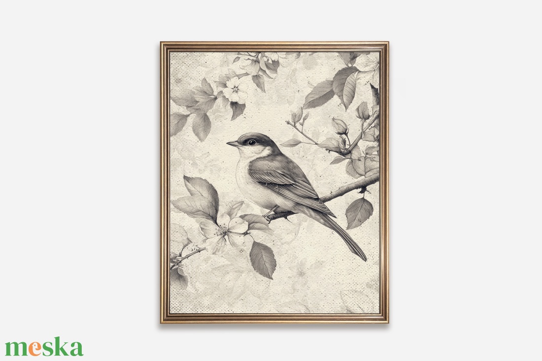 Baba/Gyermekszoba falikép - Vintage - Reggeli dal (V37) - otthon & életmód - babaszoba, gyerekszoba - babaszoba kép - Meska.hu