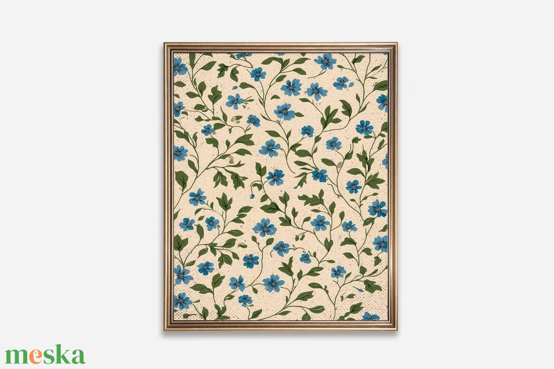 Baba/Gyermekszoba falikép - Vintage - Tavaszi kék (V38) - otthon & életmód - babaszoba, gyerekszoba - babaszoba kép - Meska.hu