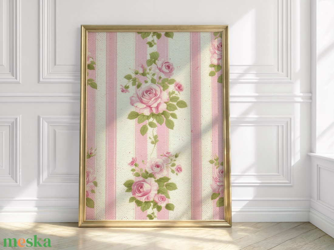 Baba/Gyermekszoba falikép - Vintage - Porcelánrózsa (V42) - otthon & életmód - babaszoba, gyerekszoba - babaszoba kép - Meska.hu