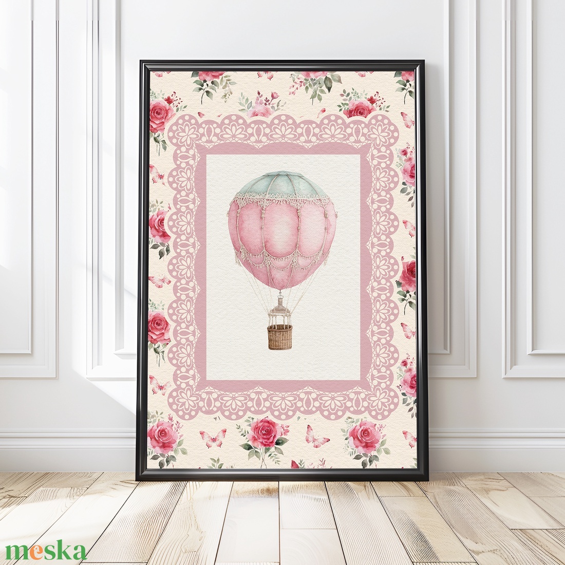 Baba/Gyermekszoba falikép - Vintage - Rózsaszín köd (V68) - otthon & életmód - babaszoba, gyerekszoba - babaszoba kép - Meska.hu