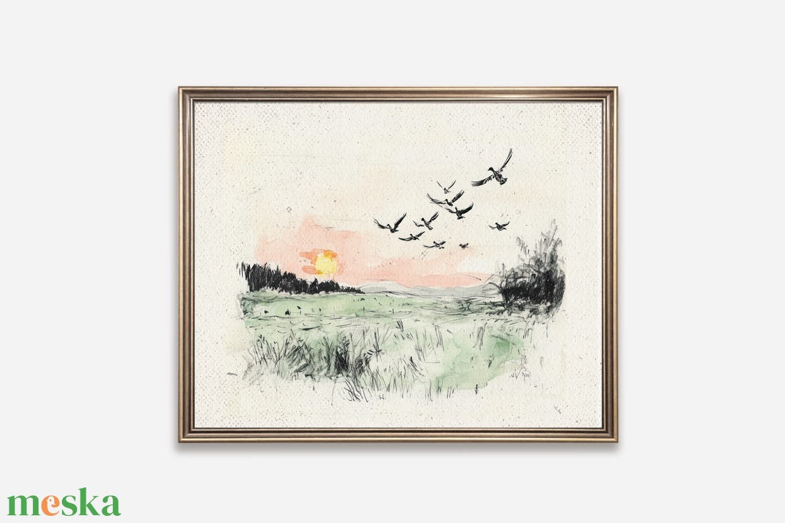 Baba/Gyermekszoba falikép - Vintage - Alkonyat (V84) - otthon & életmód - babaszoba, gyerekszoba - babaszoba kép - Meska.hu