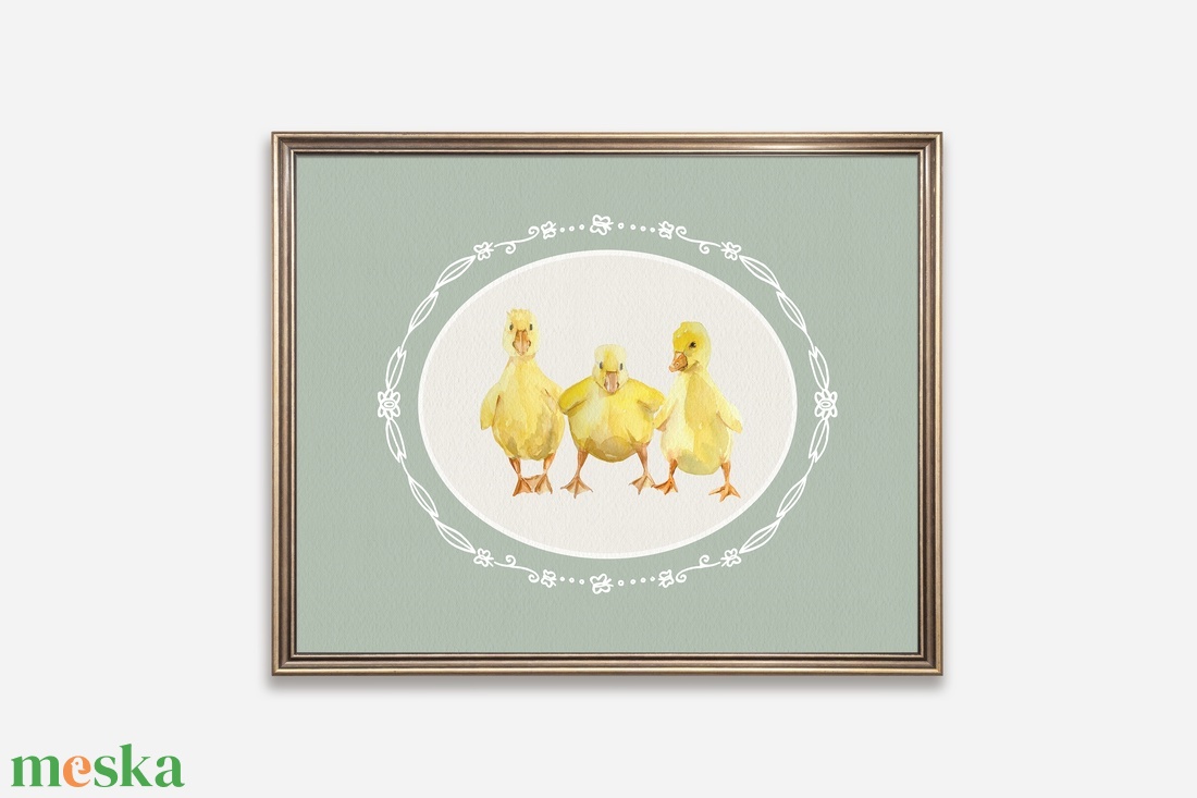 Baba/Gyermekszoba falikép - Vintage - Csibe-csoda (V94) - otthon & életmód - babaszoba, gyerekszoba - babaszoba kép - Meska.hu