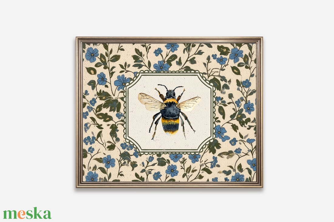 Baba/Gyermekszoba falikép - Vintage - Virágmező tündére (V97) - otthon & életmód - babaszoba, gyerekszoba - babaszoba kép - Meska.hu