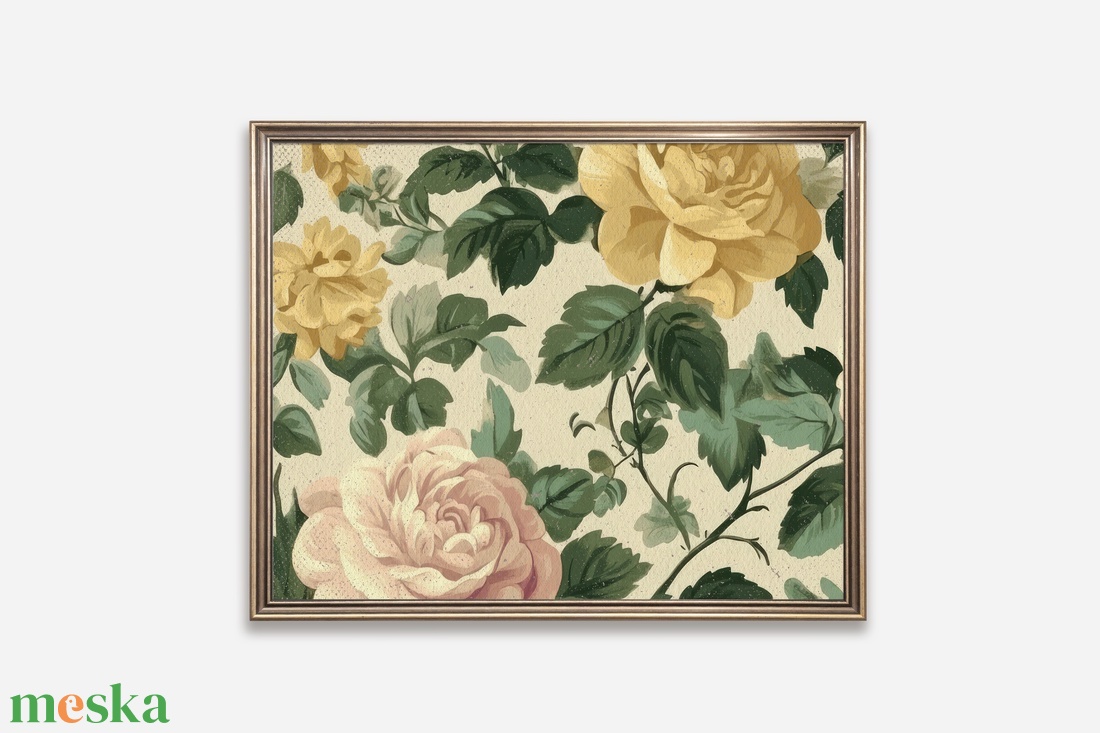 Baba/Gyermekszoba falikép - Vintage - Rózsás hangulat (V104) - otthon & életmód - babaszoba, gyerekszoba - babaszoba kép - Meska.hu