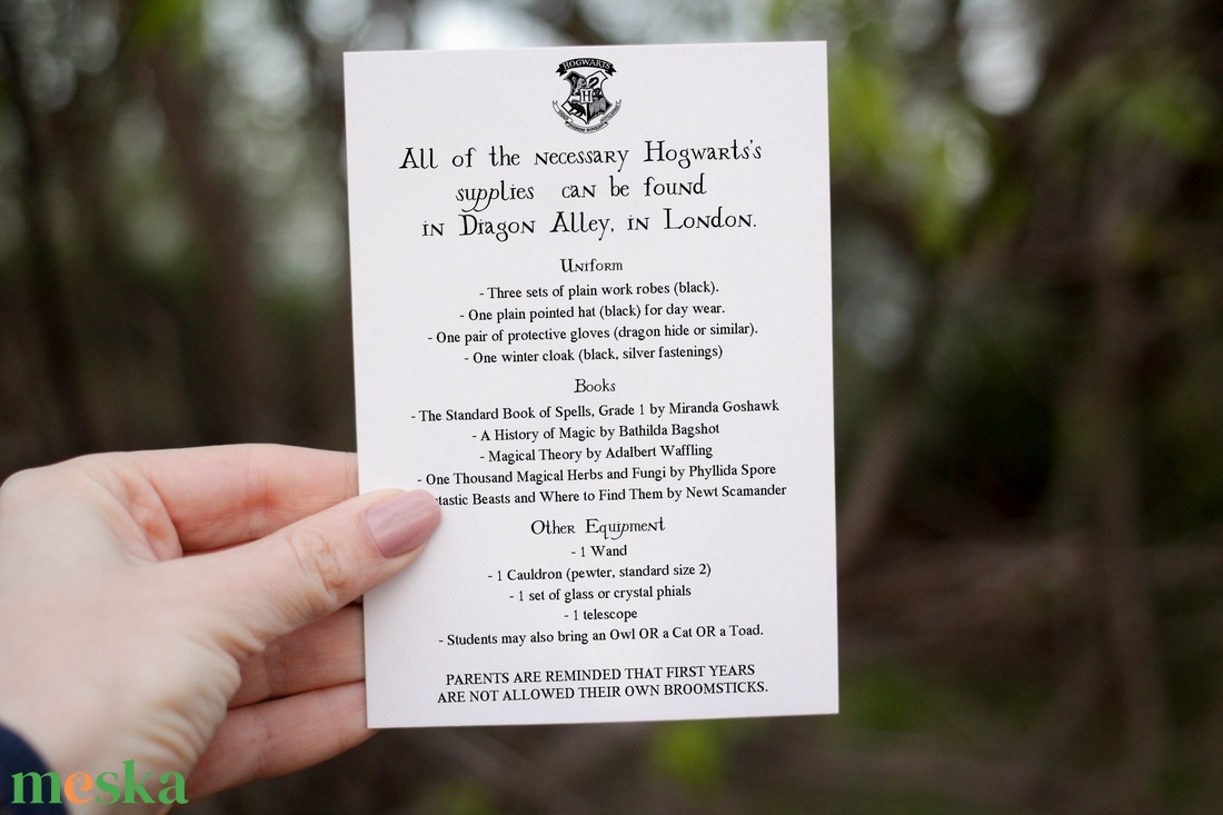 Névre szóló angol nyelvű Hogwarts levél (Harry Potterből Roxfort) - játék & sport - motivációs jutalomtábla - Meska.hu