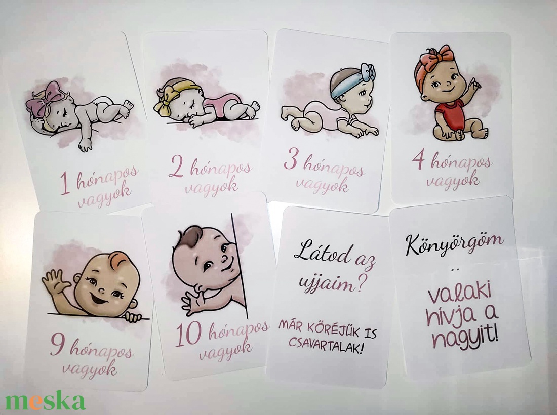 Baba mérföldkő kártya / kártyacsomag - ruha & divat - babaruha & gyerekruha - babafotózási ruha és kellék - Meska.hu Baba mérföldkő kártya / kártyacsomag - ruha & divat - babaruha & gyerekruha - babafotózási ruha és kellék - Meska.hu