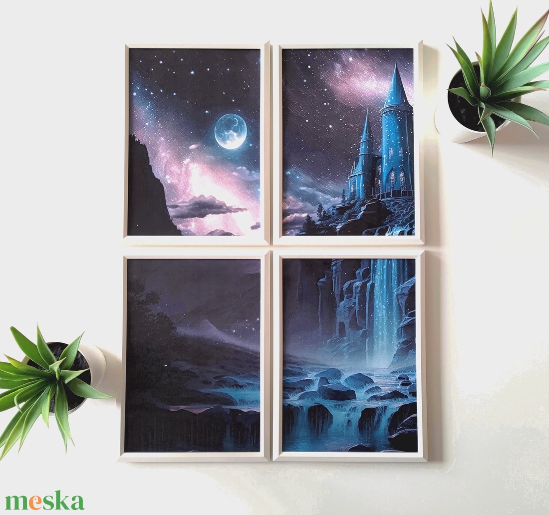 'Midnight Castle' négy részes fali kép - otthon & életmód - dekoráció - kép & falikép - több részes kép - Meska.hu 'Midnight Castle' négy részes fali kép - otthon & életmód - dekoráció - kép & falikép - több részes kép - Meska.hu