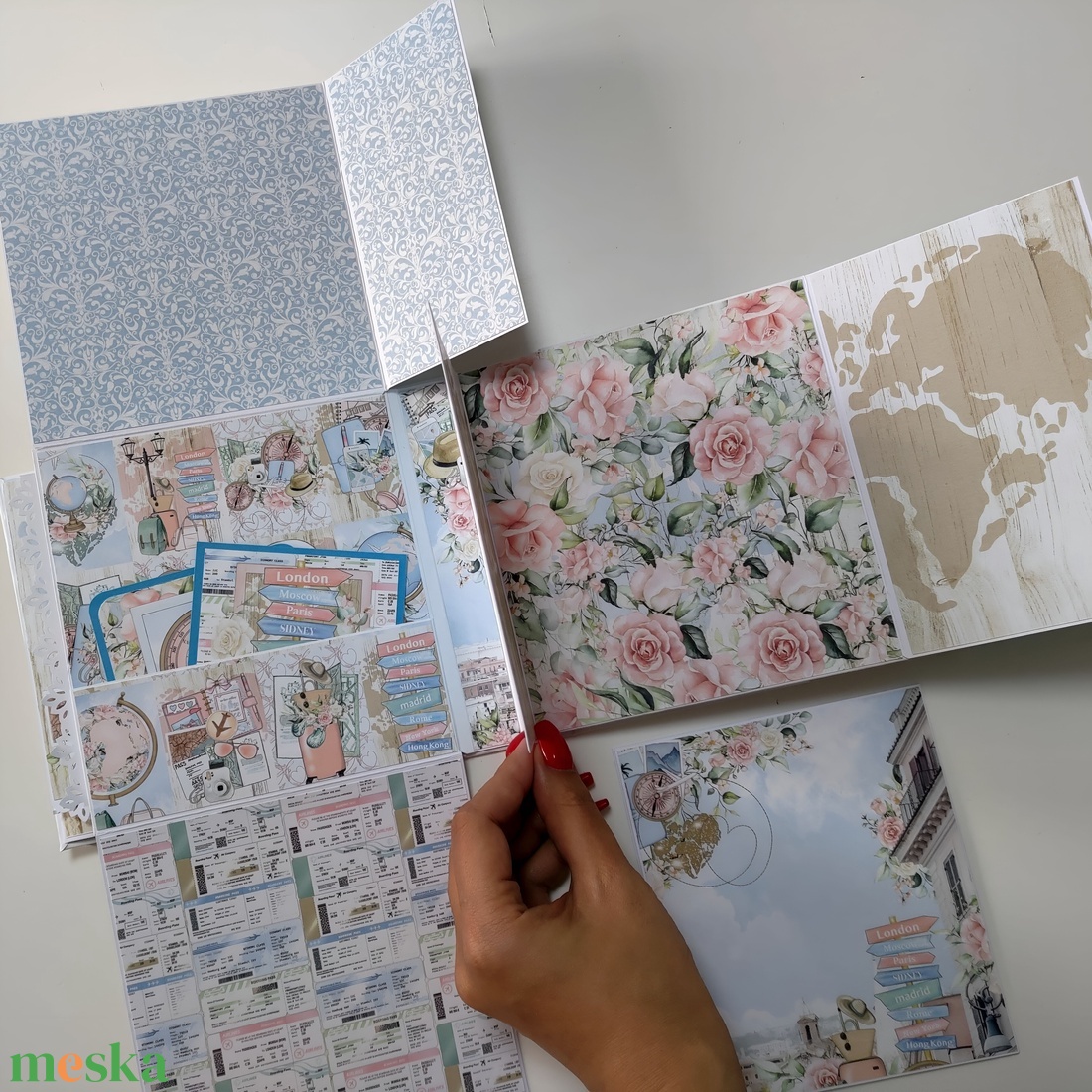 'Wonderful Journey' Album / Fotóalbum / Scrapbook - otthon & életmód - papír, írószer - album & fotóalbum - Meska.hu 'Wonderful Journey' Album / Fotóalbum / Scrapbook - otthon & életmód - papír, írószer - album & fotóalbum - Meska.hu
