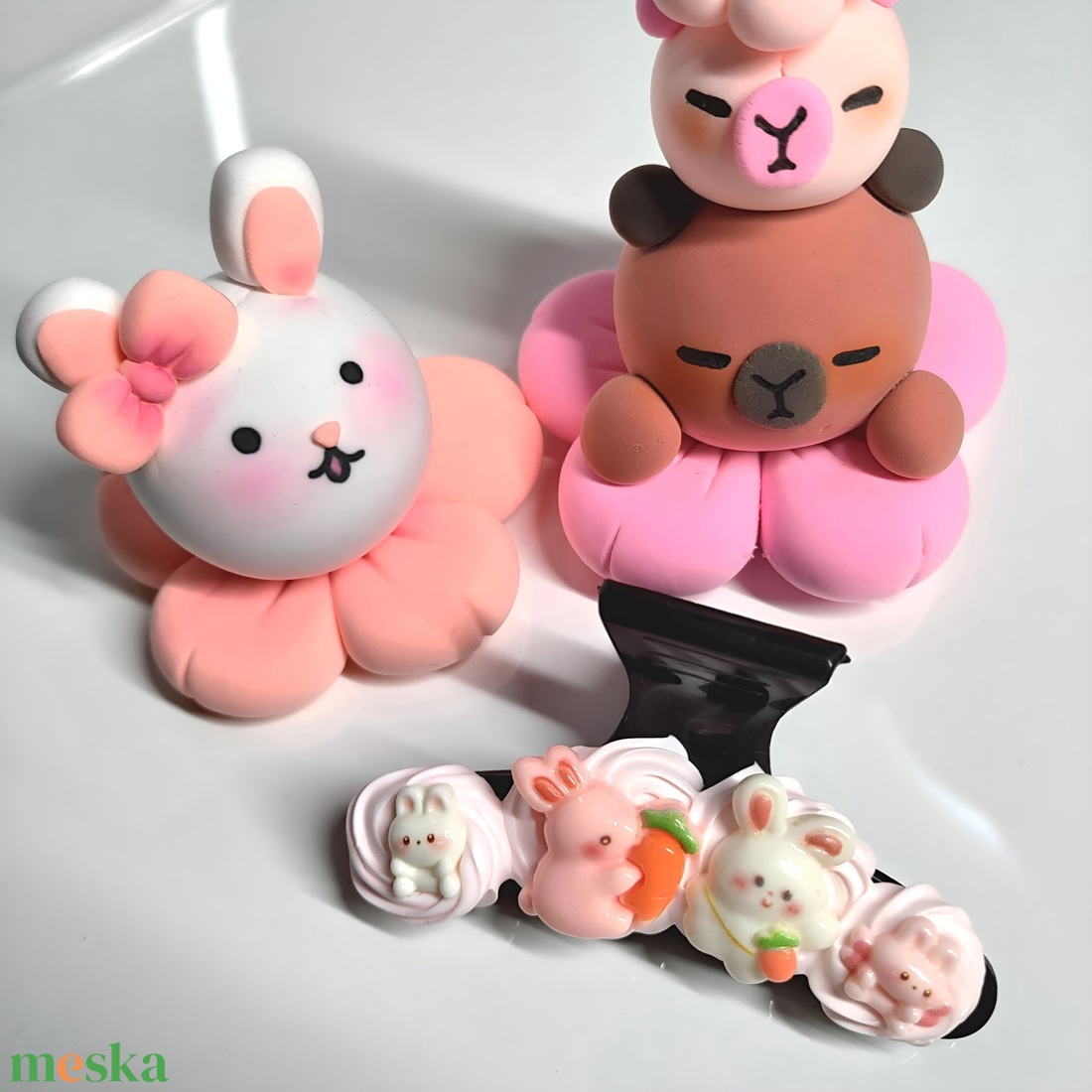 Dekorált hajcsat - ruha & divat - hajdísz & hajcsat - hajcsat & hajtű - Meska.hu