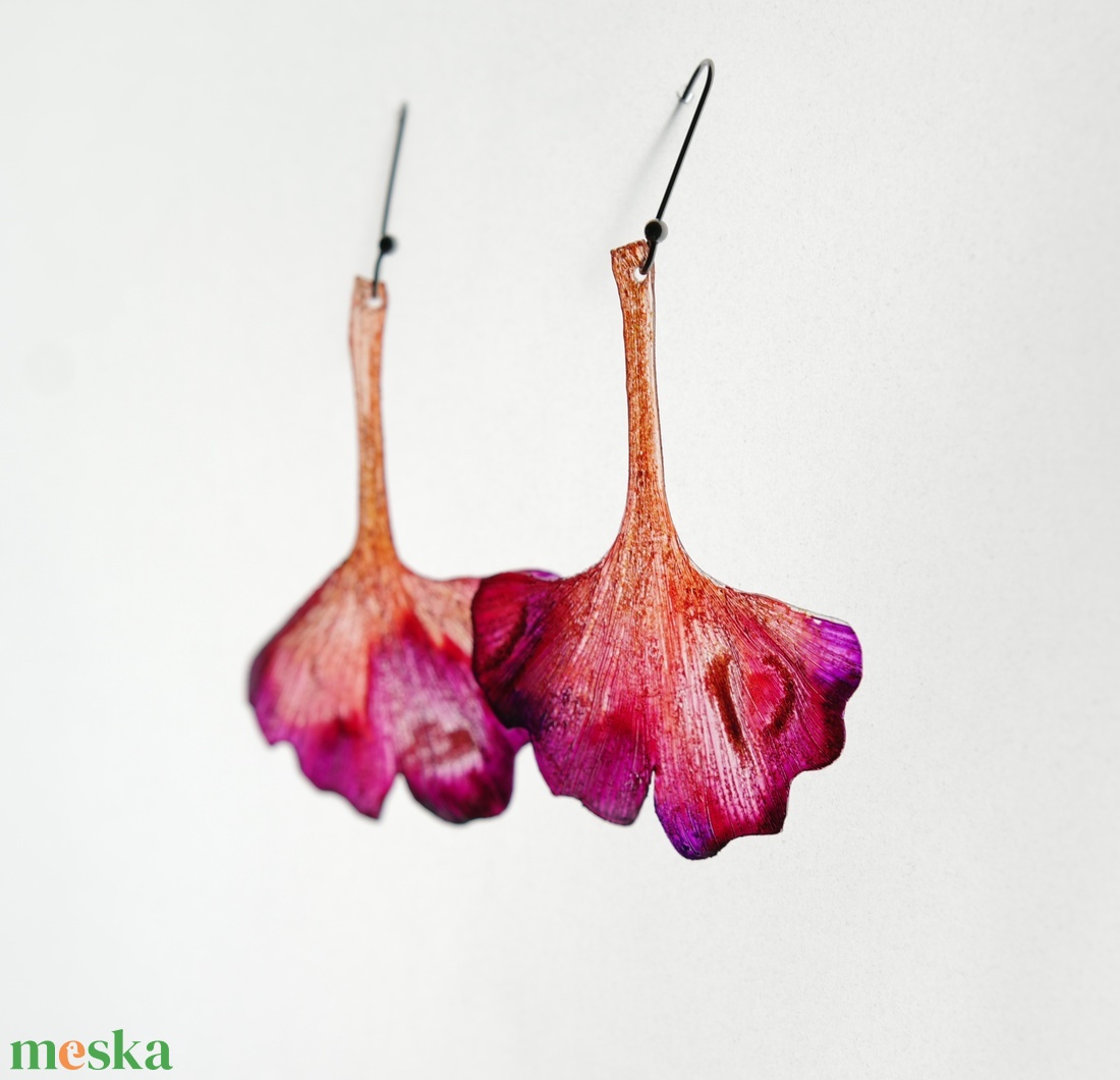 Ginkgo fülbevaló - fenntartható ékszer - ékszer - fülbevaló - lógó fülbevaló - Meska.hu Ginkgo fülbevaló - fenntartható ékszer - ékszer - fülbevaló - lógó fülbevaló - Meska.hu