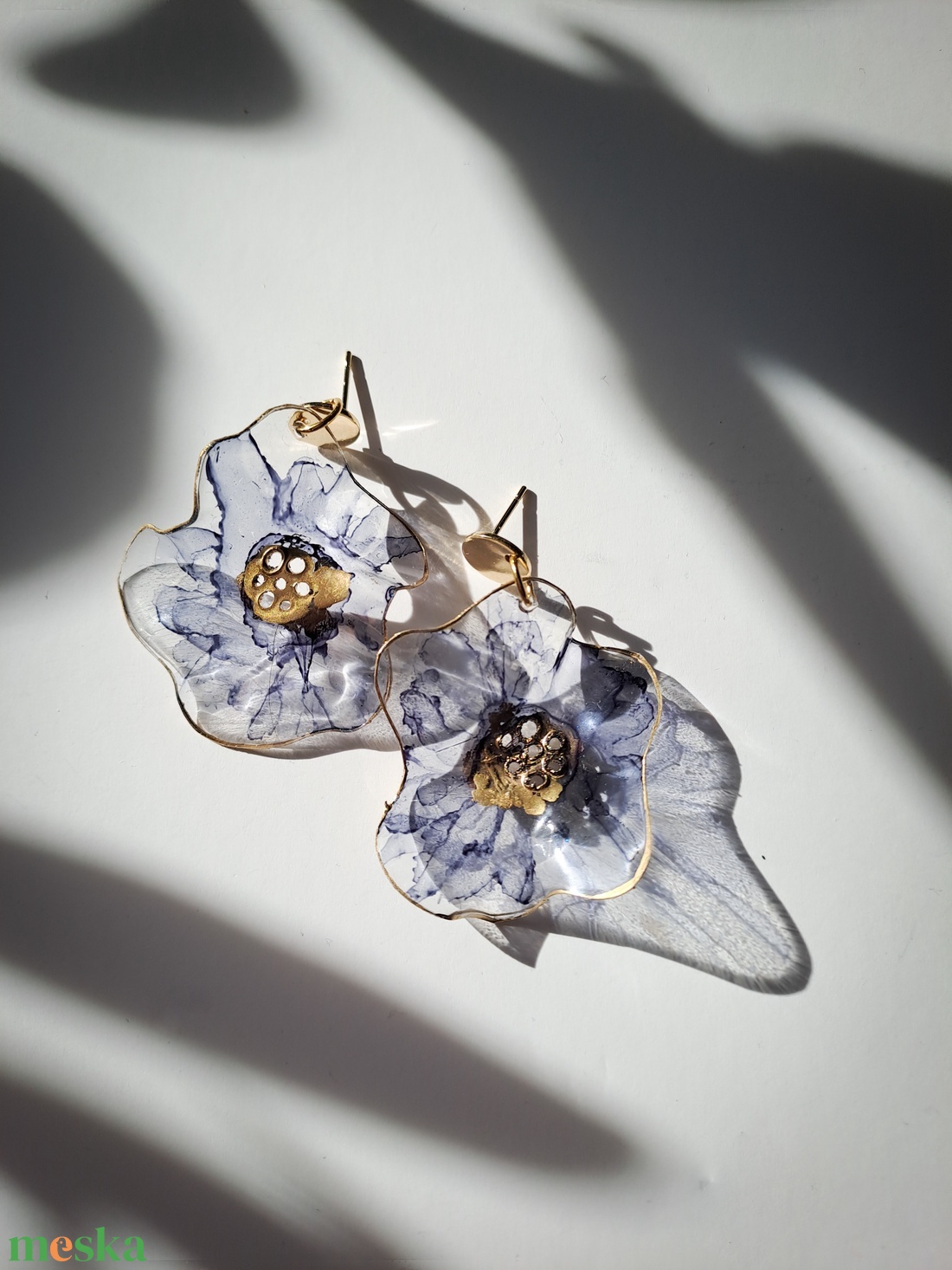 Airbloom fülbevaló - fenntartható ékszer - ékszer - fülbevaló - lógó fülbevaló - Meska.hu