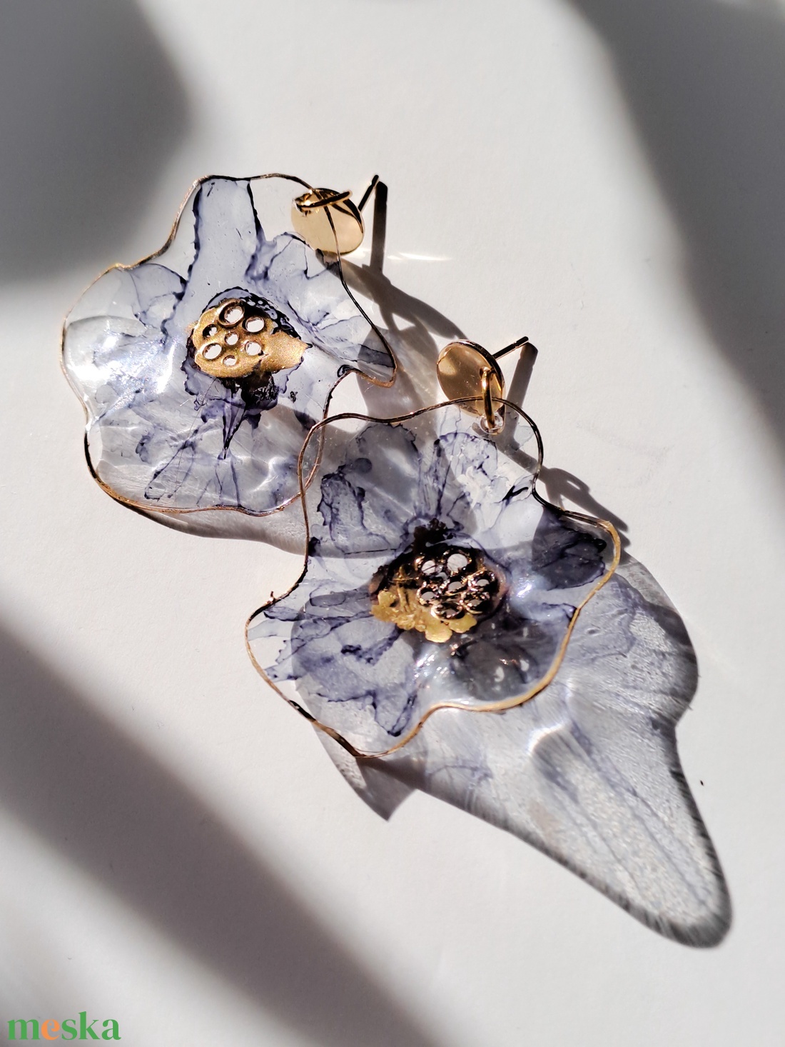 Airbloom fülbevaló - fenntartható ékszer - ékszer - fülbevaló - lógó fülbevaló - Meska.hu