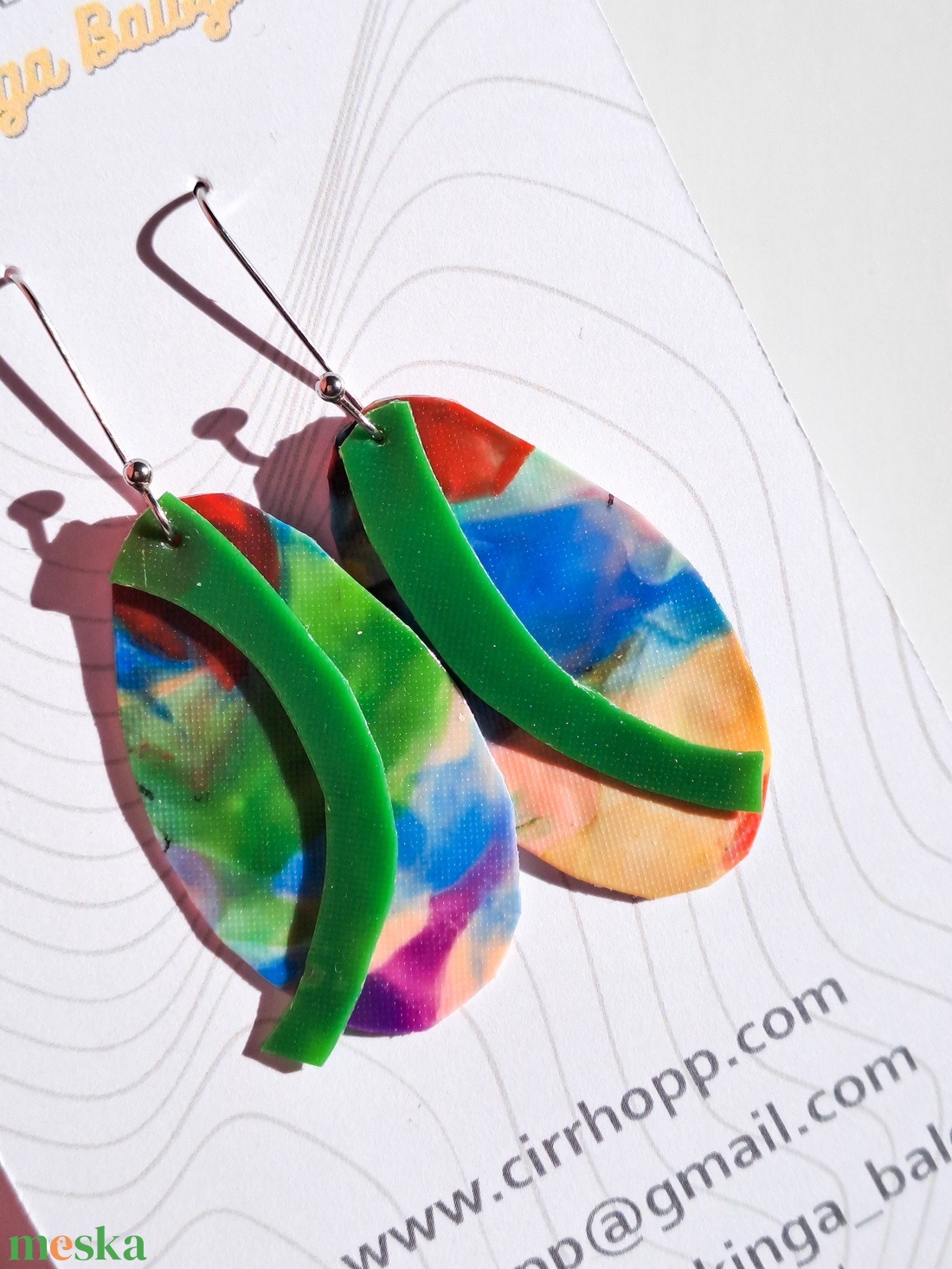 NEWFusion fülbevaló - fenntartható ékszer - ékszer - fülbevaló - lógó fülbevaló - Meska.hu