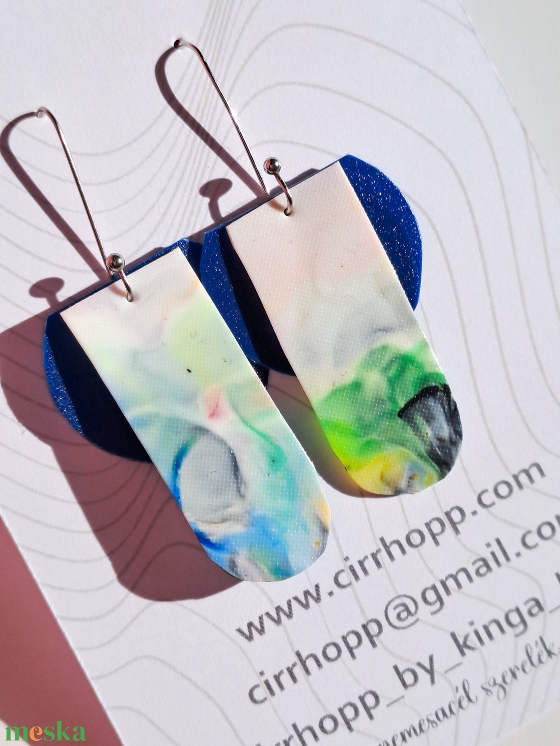 NEWFusion fülbevaló - fenntartható ékszer - ékszer - fülbevaló - lógó fülbevaló - Meska.hu