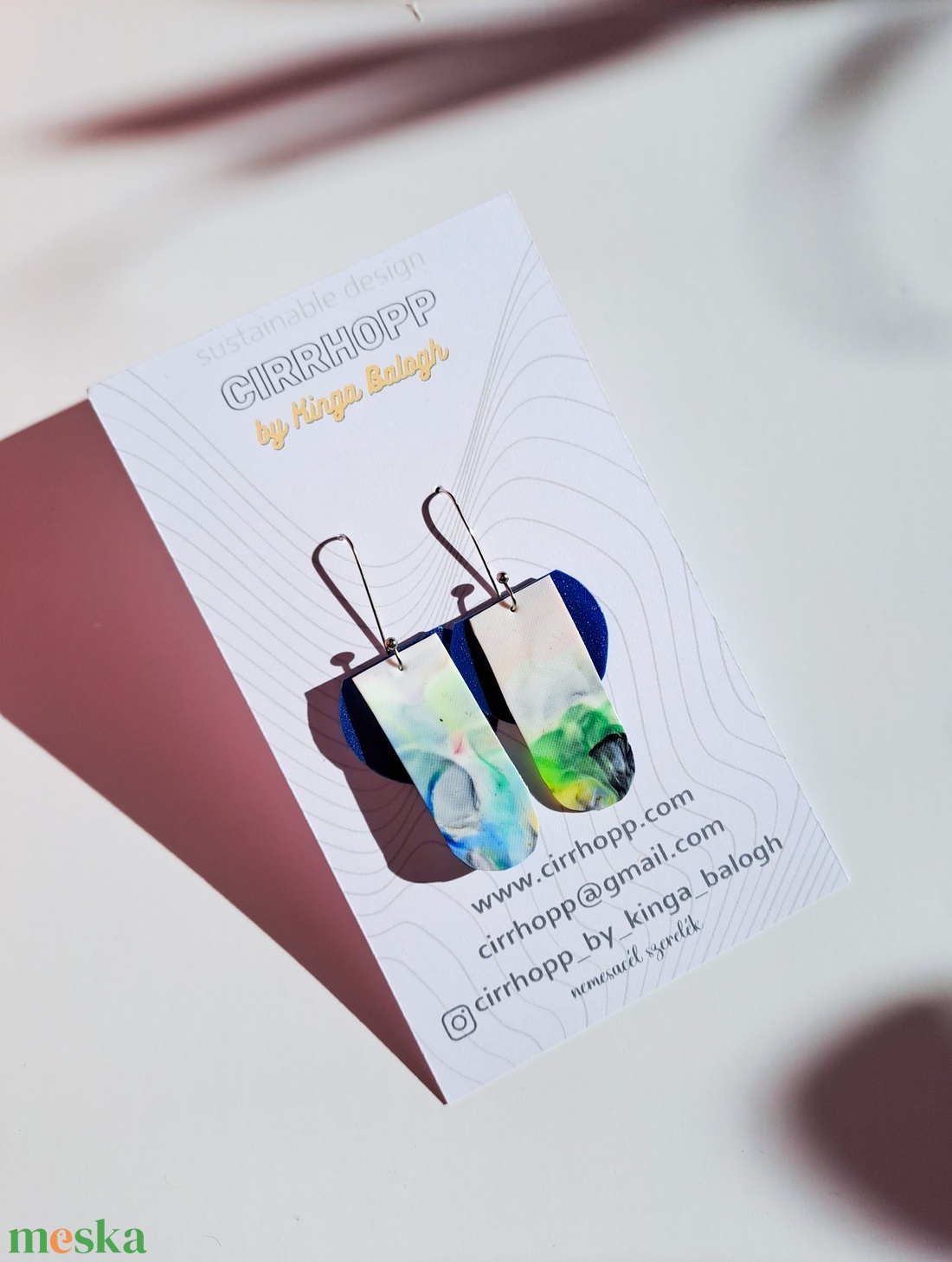 NEWFusion fülbevaló - fenntartható ékszer - ékszer - fülbevaló - lógó fülbevaló - Meska.hu