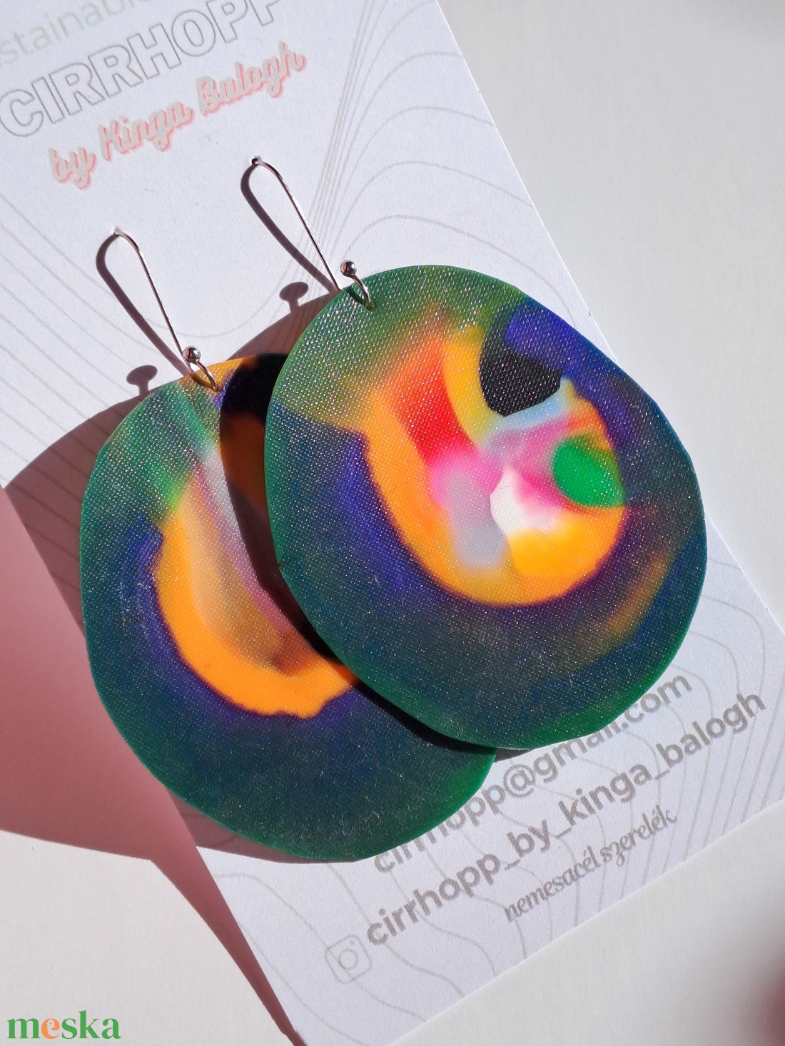 NEWFusion fülbevaló - fenntartható ékszer - ékszer - fülbevaló - lógó fülbevaló - Meska.hu