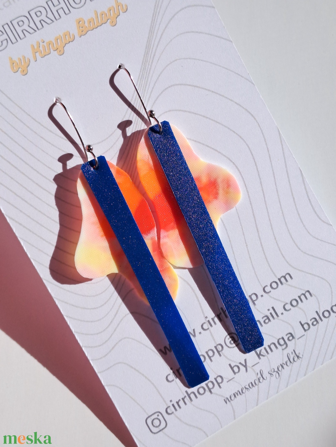 NEWFusion fülbevaló - fenntartható ékszer - ékszer - fülbevaló - lógó fülbevaló - Meska.hu