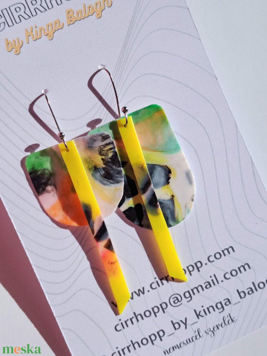 NEWFusion fülbevaló - fenntartható ékszer - ékszer - fülbevaló - lógó fülbevaló - Meska.hu