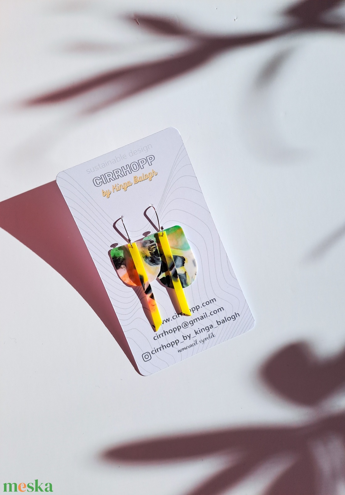 NEWFusion fülbevaló - fenntartható ékszer - ékszer - fülbevaló - lógó fülbevaló - Meska.hu