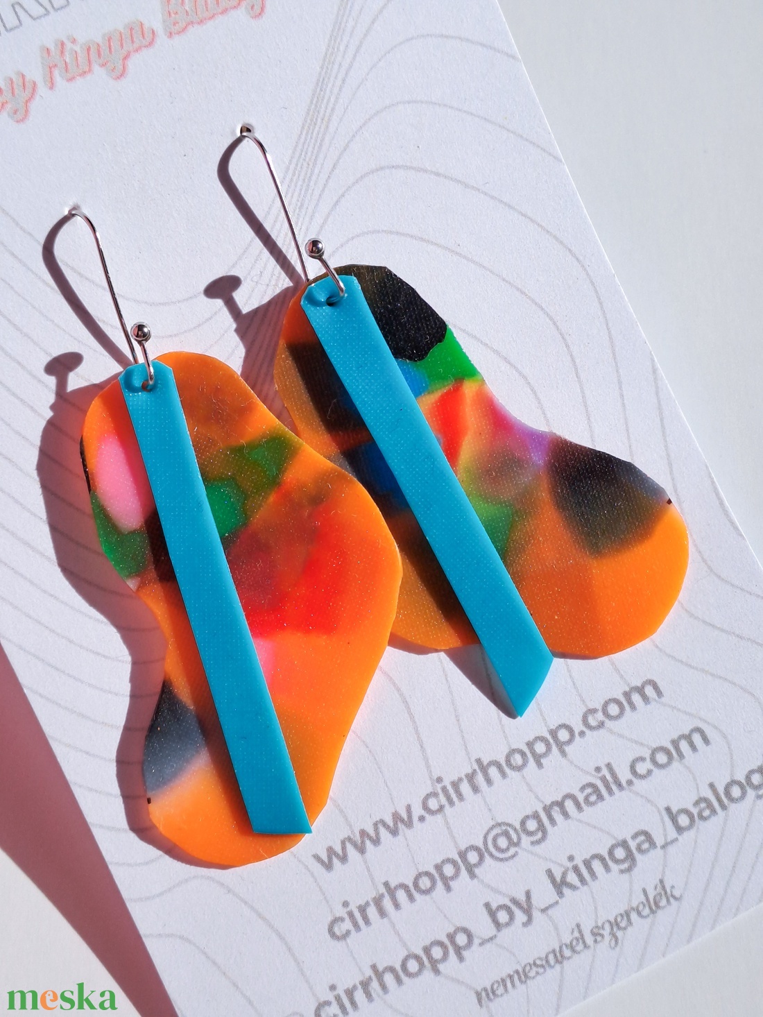 NEWFusion fülbevaló - fenntartható ékszer - ékszer - fülbevaló - lógó fülbevaló - Meska.hu