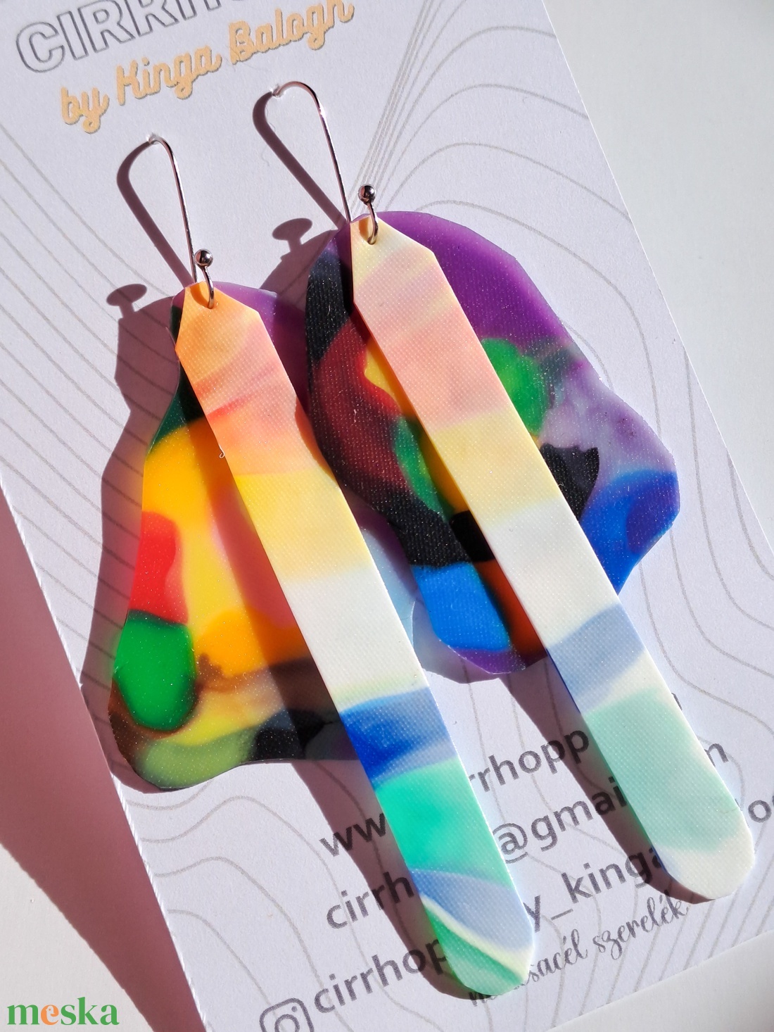 NEWFusion fülbevaló - fenntartható ékszer - ékszer - fülbevaló - lógó fülbevaló - Meska.hu