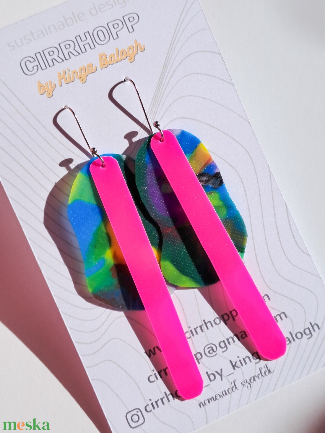 NEWFusion fülbevaló - fenntartható ékszer - ékszer - fülbevaló - lógó fülbevaló - Meska.hu