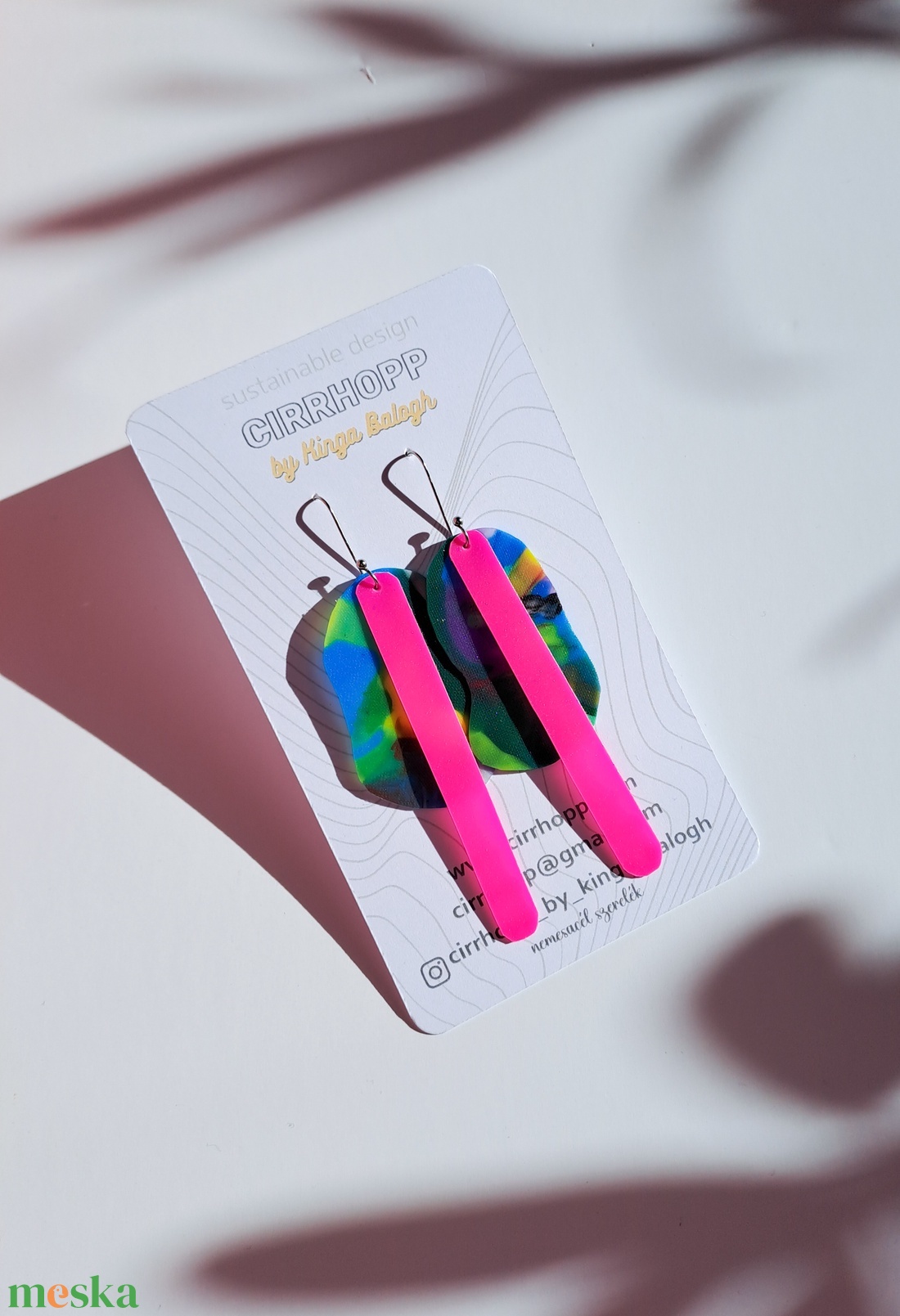 NEWFusion fülbevaló - fenntartható ékszer - ékszer - fülbevaló - lógó fülbevaló - Meska.hu