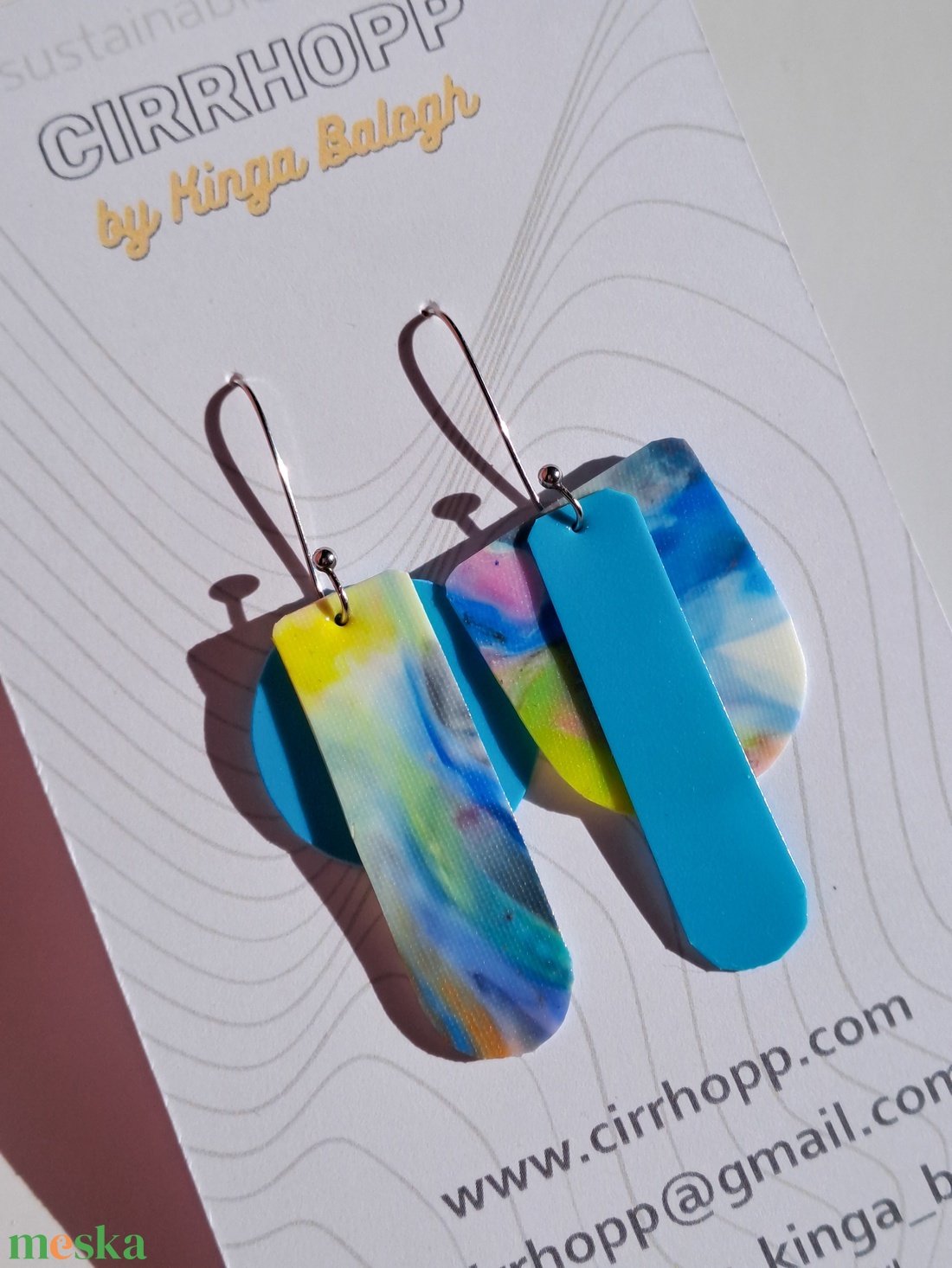 NEWFusion fülbevaló - fenntartható ékszer - ékszer - fülbevaló - lógó fülbevaló - Meska.hu