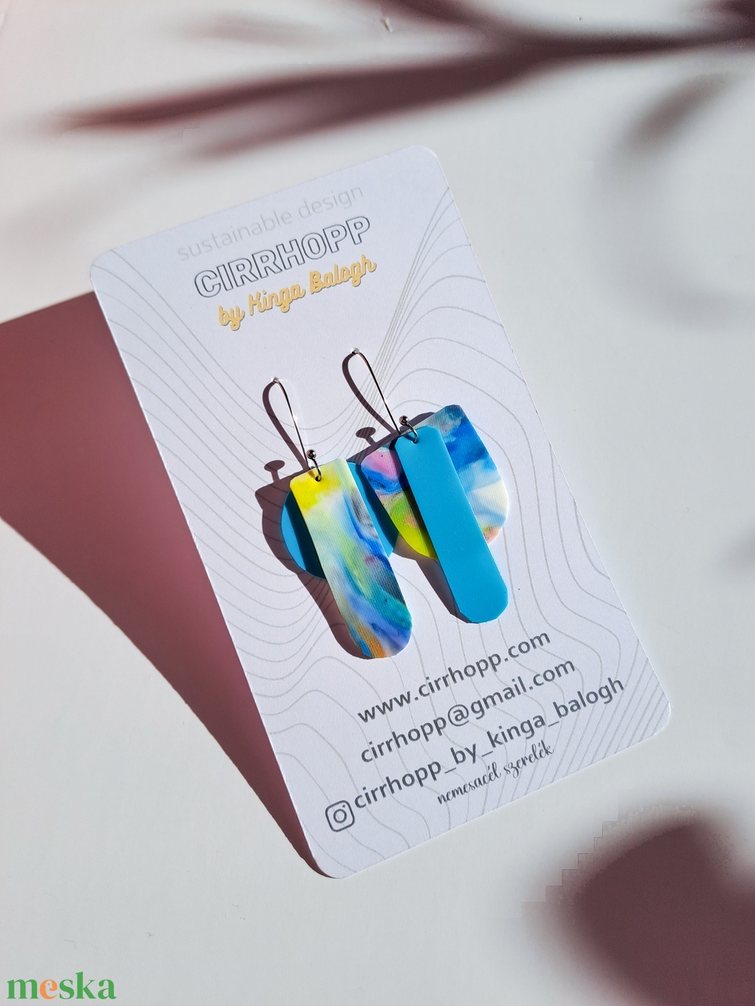 NEWFusion fülbevaló - fenntartható ékszer - ékszer - fülbevaló - lógó fülbevaló - Meska.hu