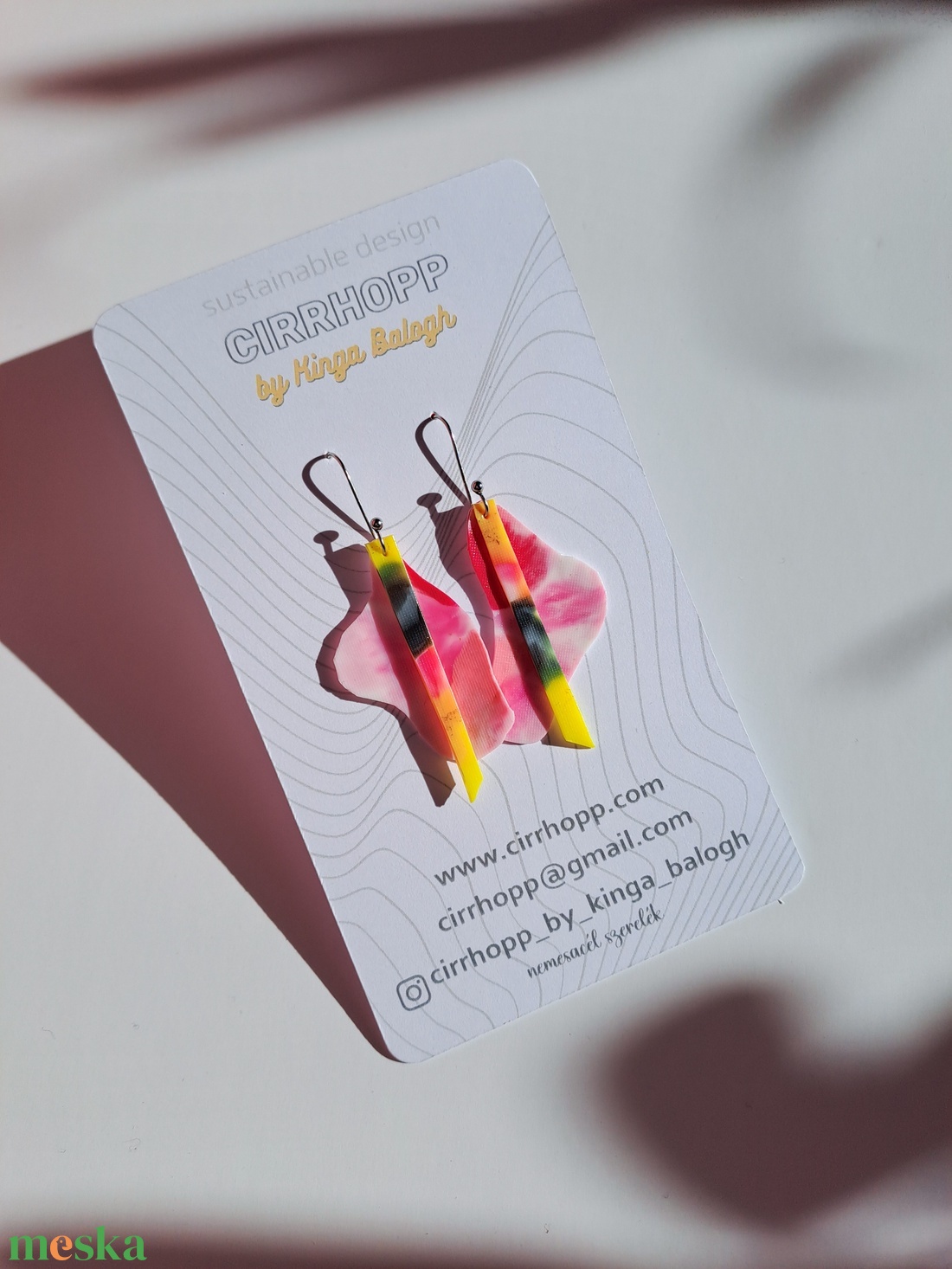 NEWFusion fülbevaló - fenntartható ékszer - ékszer - fülbevaló - lógó fülbevaló - Meska.hu