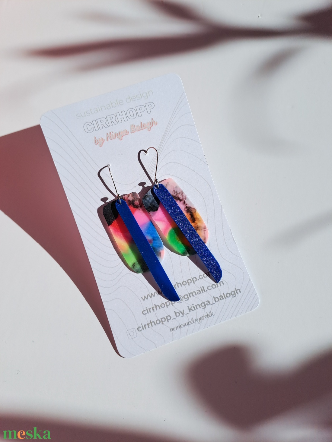 NEWFusion fülbevaló - fenntartható ékszer - ékszer - fülbevaló - lógó fülbevaló - Meska.hu