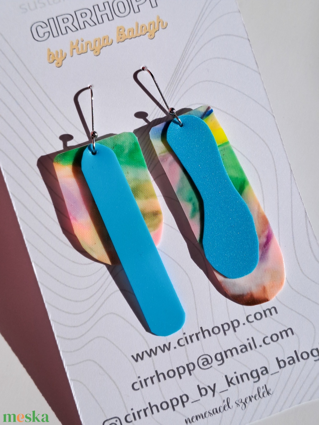 NEWFusion fülbevaló - fenntartható ékszer - ékszer - fülbevaló - lógó fülbevaló - Meska.hu