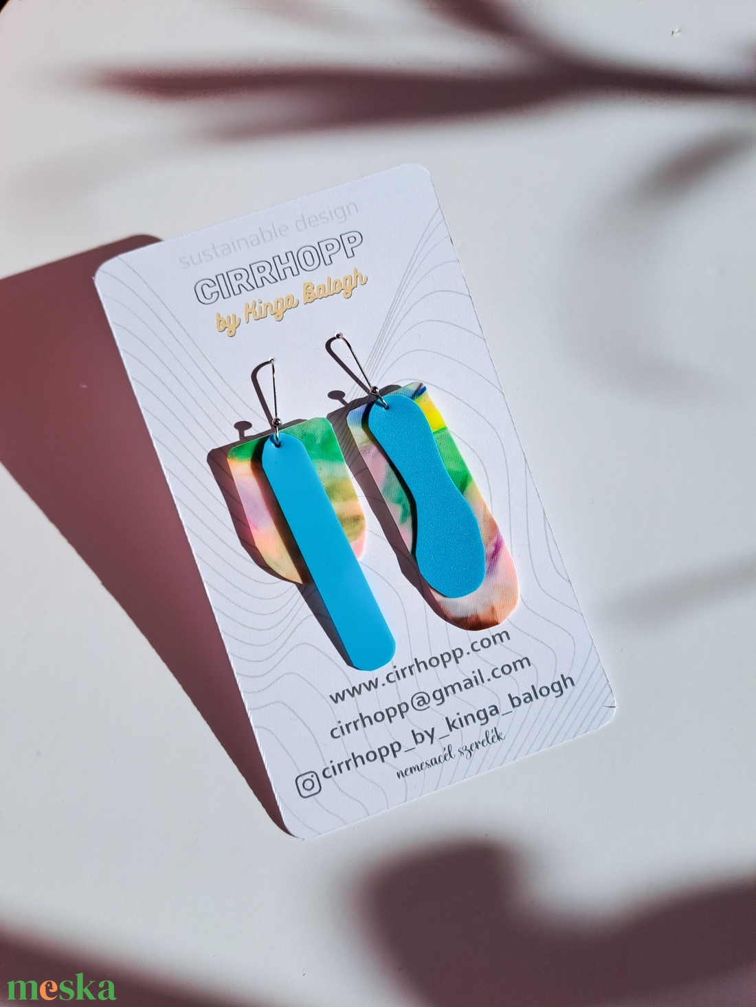 NEWFusion fülbevaló - fenntartható ékszer - ékszer - fülbevaló - lógó fülbevaló - Meska.hu