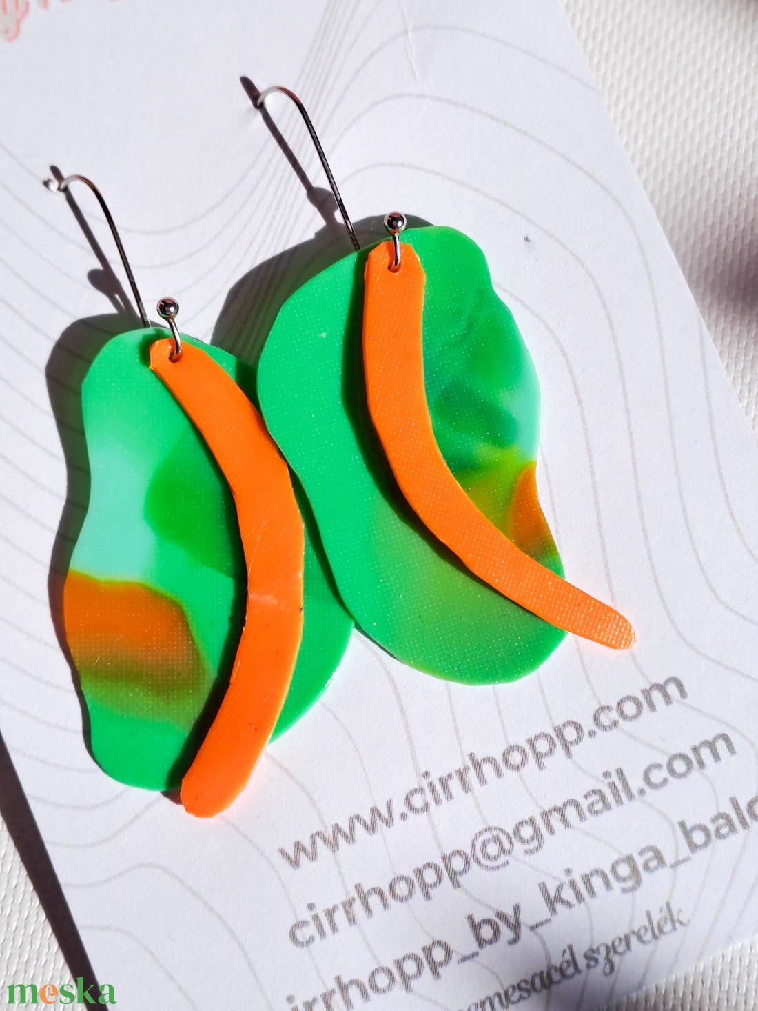 NEWFusion fülbevaló - fenntartható ékszer - ékszer - fülbevaló - lógó fülbevaló - Meska.hu